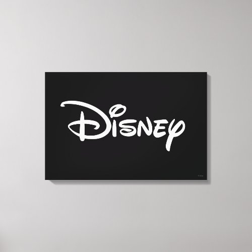 Disney White Logo Canvas Print