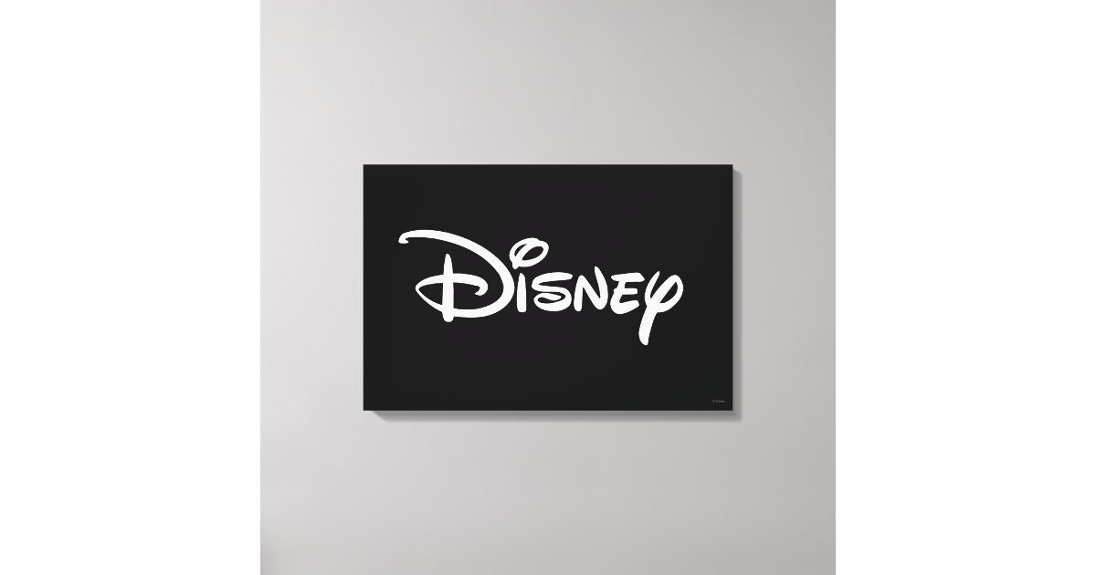Disney White Logo Canvas Print | Zazzle