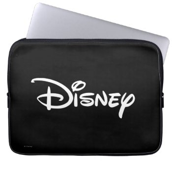 Disney White Logo Laptop Sleeve by DisneyLogosLetters at Zazzle