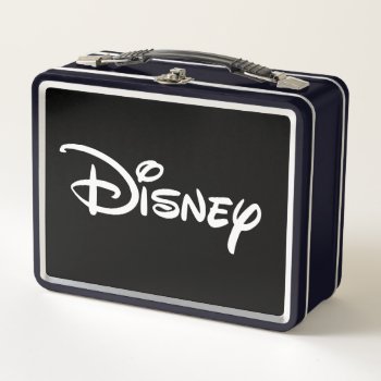 Disney White Logo Metal Lunch Box by DisneyLogosLetters at Zazzle