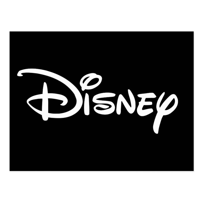 Disney White Logo Postcard Zazzle Com