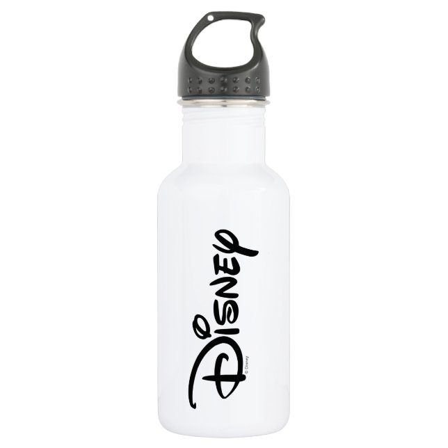 Disney White Logo Stainless Steel Water Bottle (Front)