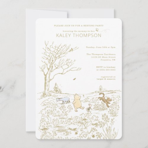 Disney Winnie the Pooh Nesting Party Invitation