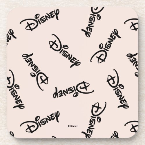 Disney Word Logo Pattern Beverage Coaster