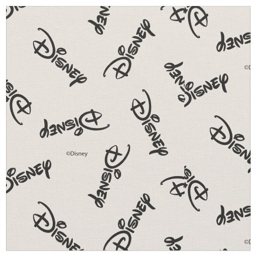 Disney Word Logo Pattern Fabric