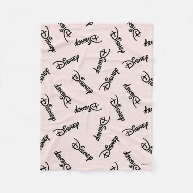 Disney Word Logo Pattern Fleece Blanket (Front)