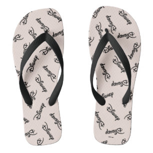Disney Word Logo Pattern Flip Flops