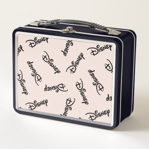 Disney Word Logo Pattern Metal Lunch Box