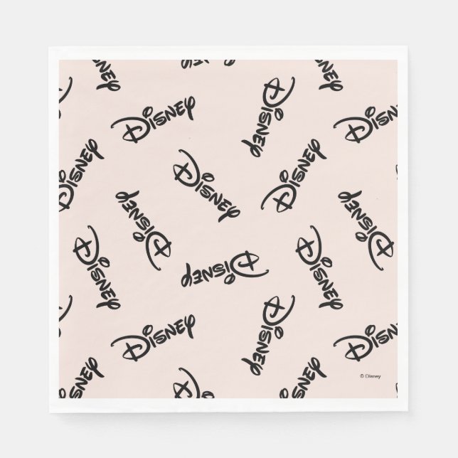 Disney Word Logo Pattern Napkins (Front)