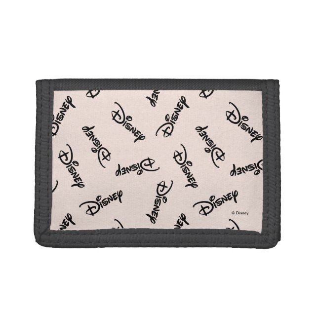 Disney Word Logo Pattern Tri-fold Wallet (Front)
