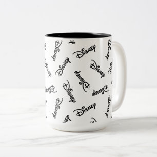 Disney Word Logo Pattern Two-Tone Coffee Mug