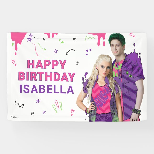 Disney Zombies Kids Birthday Banner (Horizontal)