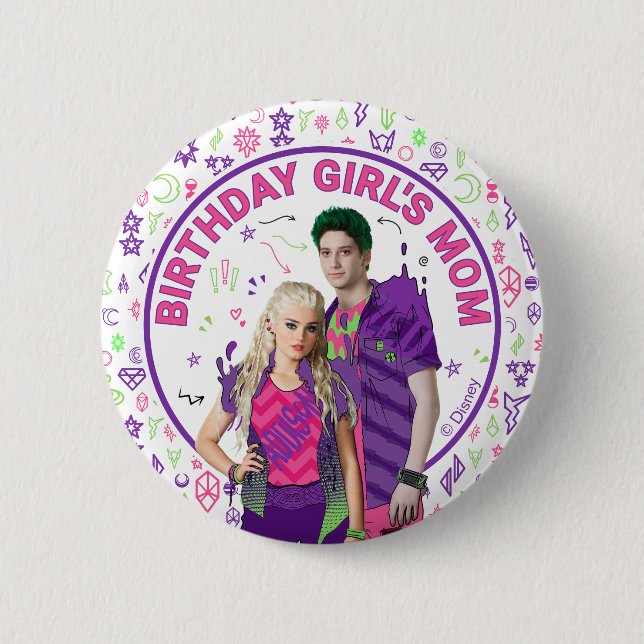 Disney Zombies Kids Birthday Button (Front)