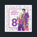 Disney Zombies Kids Birthday Napkins<br><div class="desc">Bring the electric energy of Seabrook High to your celebration with this official Disney Zombies 2 birthday plate! Featuring the fan-favorite couple Zed and Addison standing back-to-back, the design is surrounded by a cool pattern of neon doodles, including lightning bolts, gems, and stars in vibrant pinks, greens, and purples. The...</div>