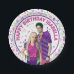 Disney Zombies Kids Birthday Paper Plates<br><div class="desc">Bring the electric energy of Seabrook High to your celebration with this official Disney Zombies 2 birthday plate! Featuring the fan-favorite couple Zed and Addison standing back-to-back, the design is surrounded by a cool pattern of neon doodles, including lightning bolts, gems, and stars in vibrant pinks, greens, and purples. The...</div>