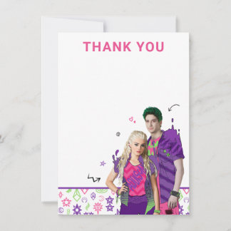 Disney Zombies Kids Birthday Thank You Card
