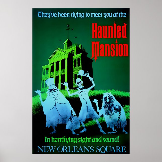 Disneyland 1969 Haunted Mansion Attraction Poster (Front)