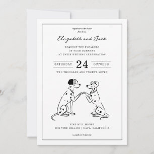 Disney's 101 Dalmatians Elegant Wedding Invitation
