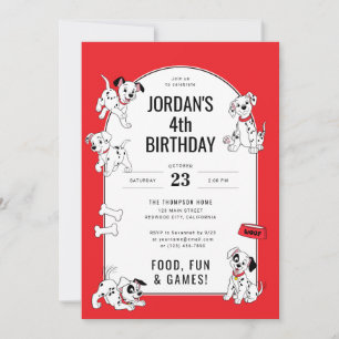 Disney's 101 Dalmatians Puppy Birthday Invitation