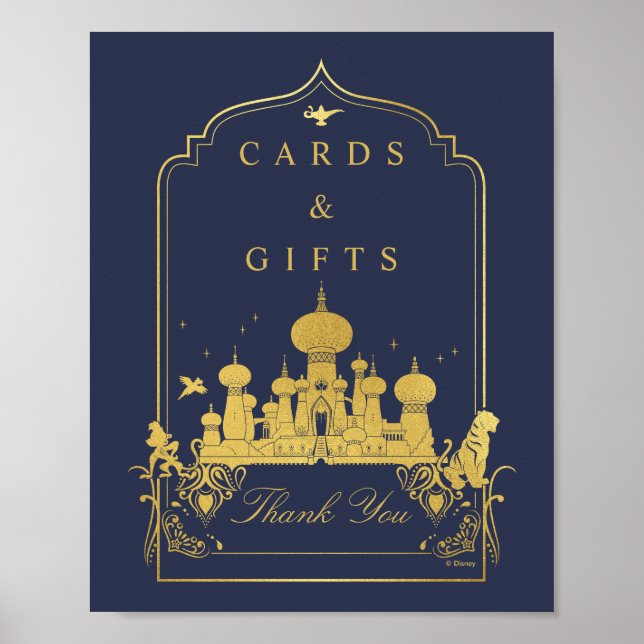 Disney's Aladdin Cards & Gifts Table Sign (Front)
