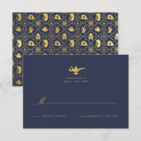 Disney's Aladdin Gold Wedding RSVP
