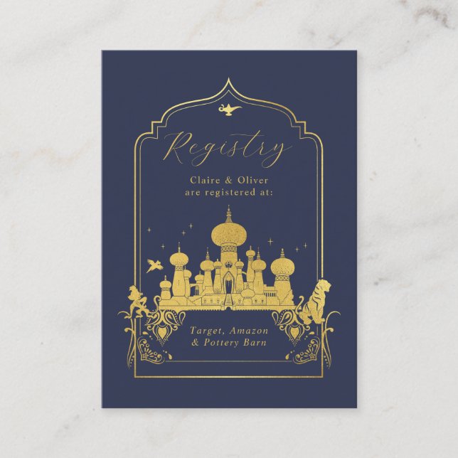 Disney's Aladdin Wedding Gift Registry Enclosure Card (Front)