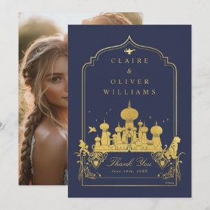 Disney's Aladdin Wedding Photo Thank You Card