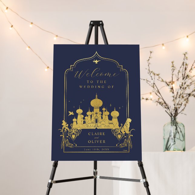 Disney's Aladdin Wedding Welcome Foam Board (In Situ (Stand))