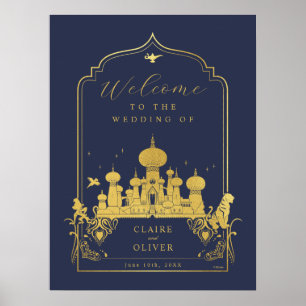 Disney's Aladdin Wedding Welcome Poster