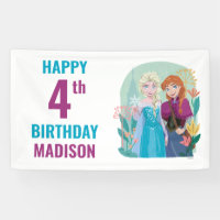 Disney's Anna & Elsa Frozen Floral Girls Birthday
