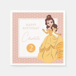Disney's Belle Polka Dot Girl's Birthday Napkins