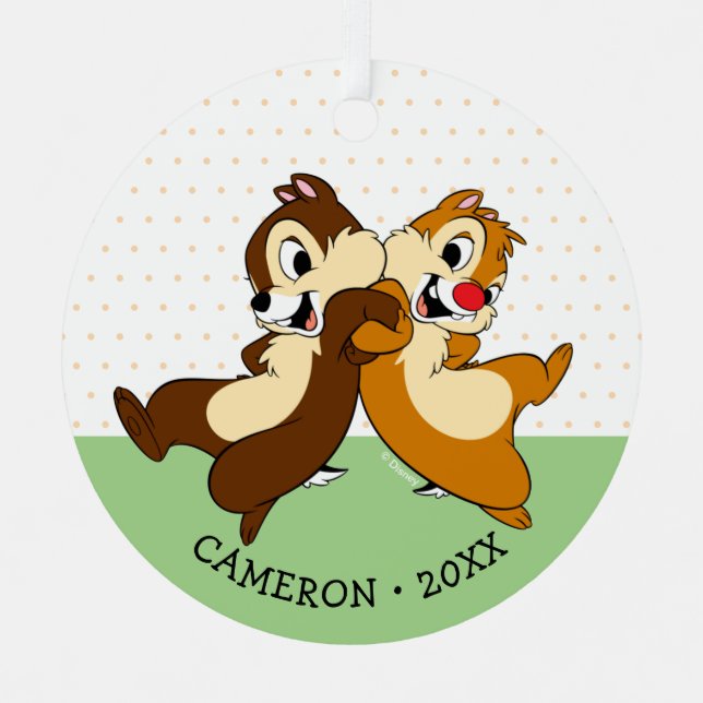 Disney's Chip 'n' Dale Metal Ornament (Front)
