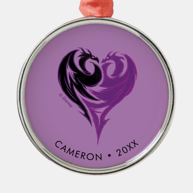 Disney's Descendants | Mal Dragon Heart Metal Ornament (Front)