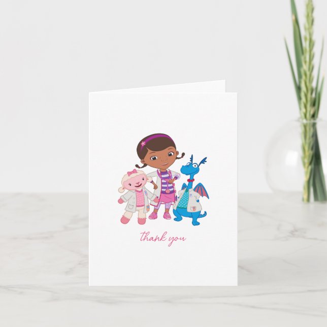 Disney's Doc McStuffins Girl's Birthday Thank You Card (Front)