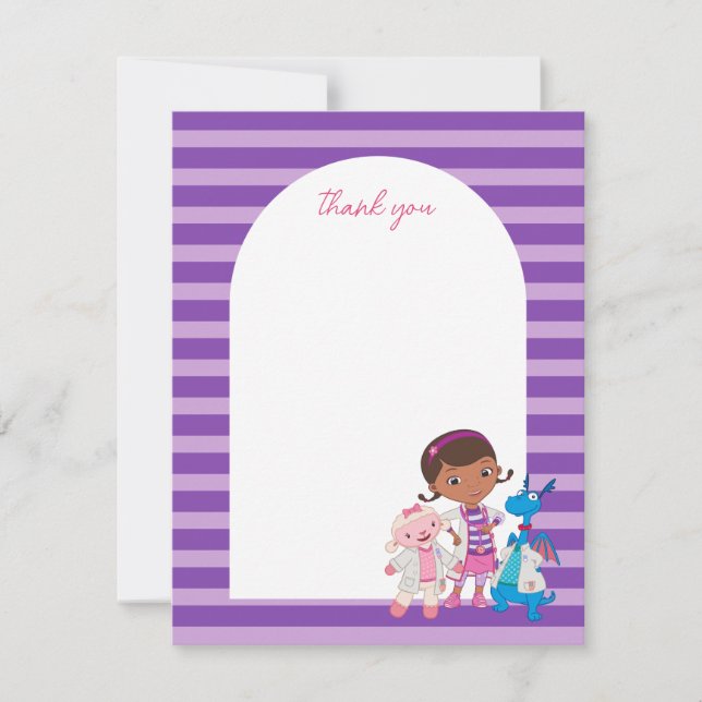 Disney's Doc McStuffins Girl's Birthday Thank You Card (Front)