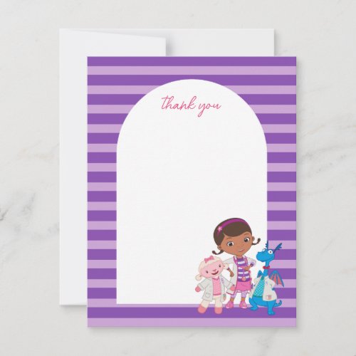 Disneys Doc McStuffins Girls Birthday Thank You Card