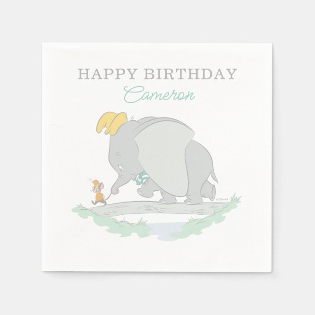 Disney's Dumbo 1st Birthday Napkins (Front)