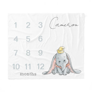 Disney's Dumbo Baby Monthly Milestone Fleece Blanket