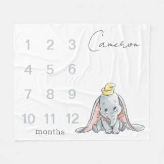 Disney's Dumbo Baby Monthly Milestone Fleece Blanket