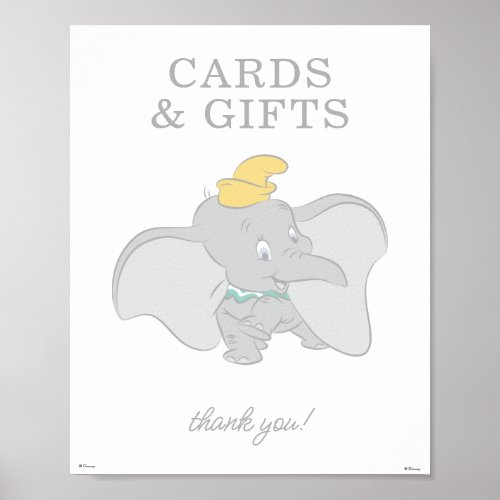 Disneys Dumbo Cards  Gifts Table Sign