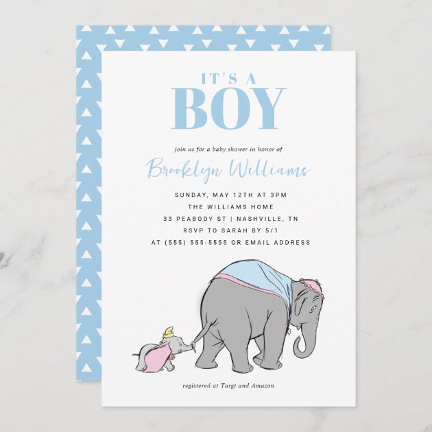 Dumbo boy sale baby shower