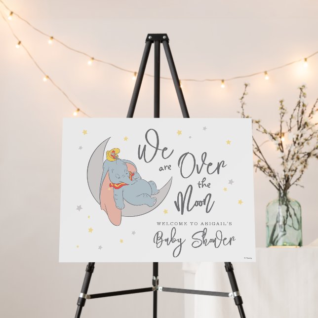 Disney's Dumbo | Over the Moon - Baby Shower Foam Board (In Situ (Stand))