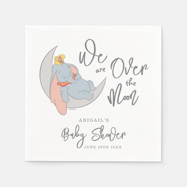 Disney's Dumbo | Over the Moon - Baby Shower Napkins (Front)