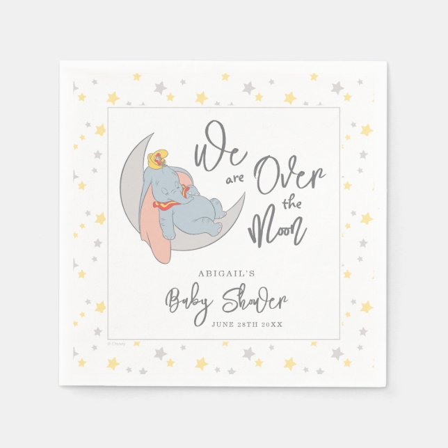 Disney's Dumbo | Over the Moon - Baby Shower Napkins (Front)