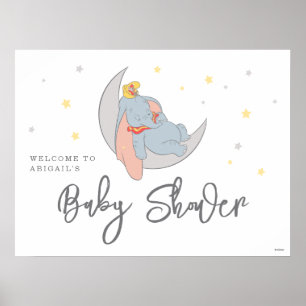 Disney's Dumbo Over the Moon - Baby Shower Poster