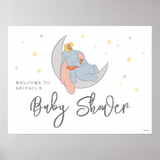 Disney's Dumbo | Over the Moon - Baby Shower Poster