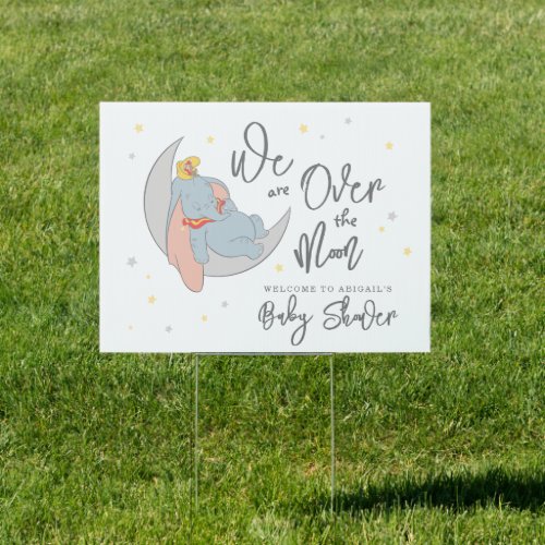 Disneys Dumbo  Over the Moon _ Baby Shower Sign