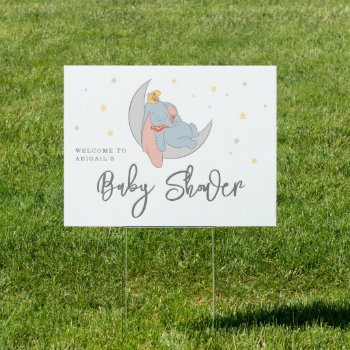 Disney's Dumbo | Over The Moon - Baby Shower Sign by dumbo at Zazzle