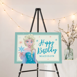 Disney's Elsa from Frozen Floral Girls Birthday Foam Board