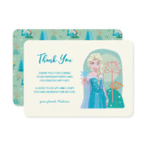 Disney's Elsa from Frozen Floral Girls Thank You Invitation